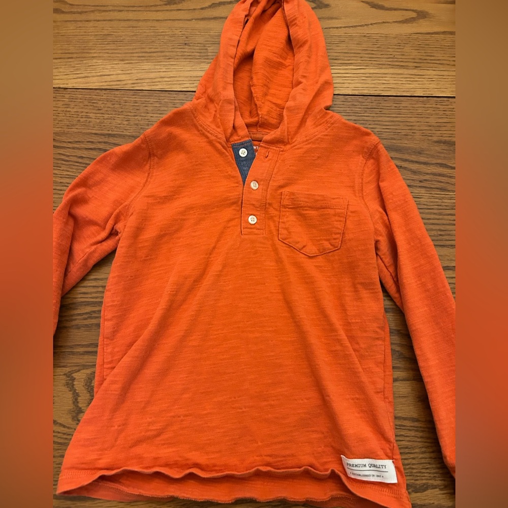 Carter’s Orange Hooded Long Sleeve Pullover